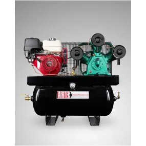 11 HP 30 Gallons Single Stage Horizontal Gas Industrial Air Compressor