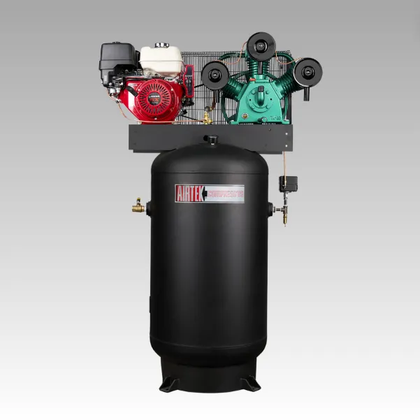 13 HP 80 Gallons Double Stage Vertical Gas Industrial Air Compressor