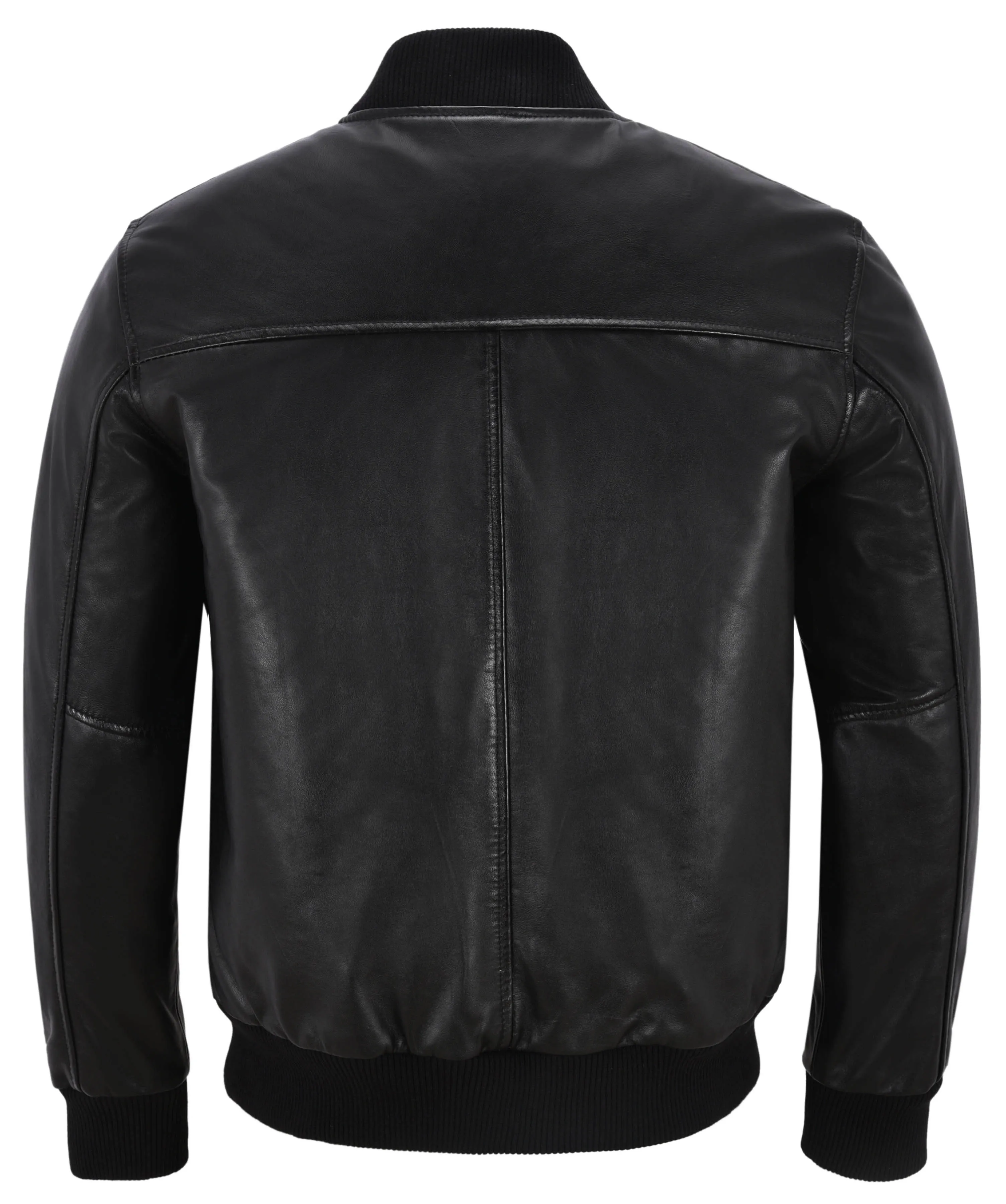 70's Classic Men's Leather Bomber Jacket