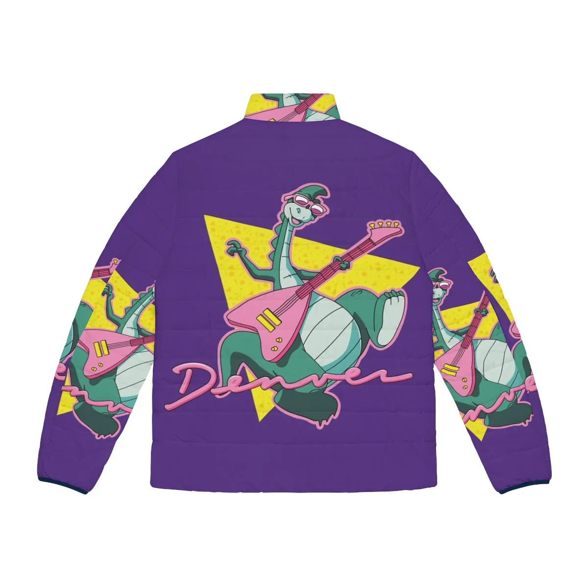 80s Dinosaur Puffer Jacket: Unleash Your Prehistoric Flair