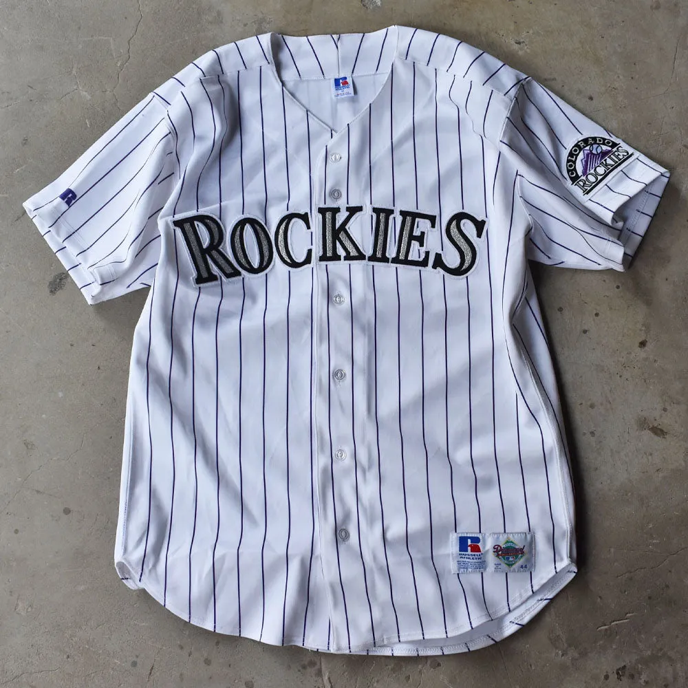 90’s RUSSELL ATHLETIC MLB Colorado Rockies ベースボールシャツ USA製 231005