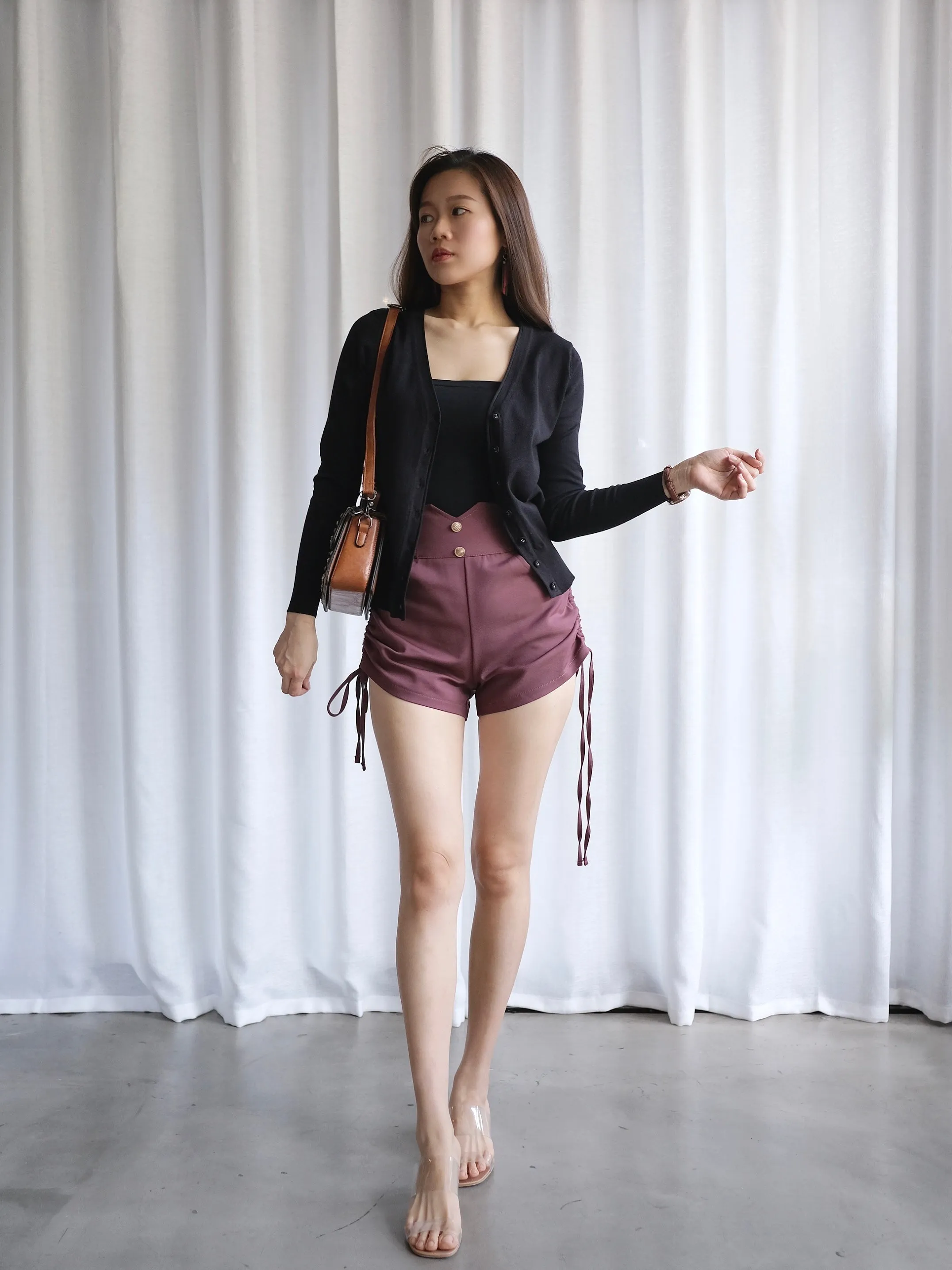 ACEWIN Side Drawstring High Waist Shorts (Size S-XL) 501741