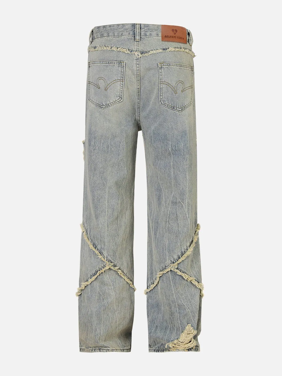 Aelfric Eden Distressed Fringe Loose Jeans