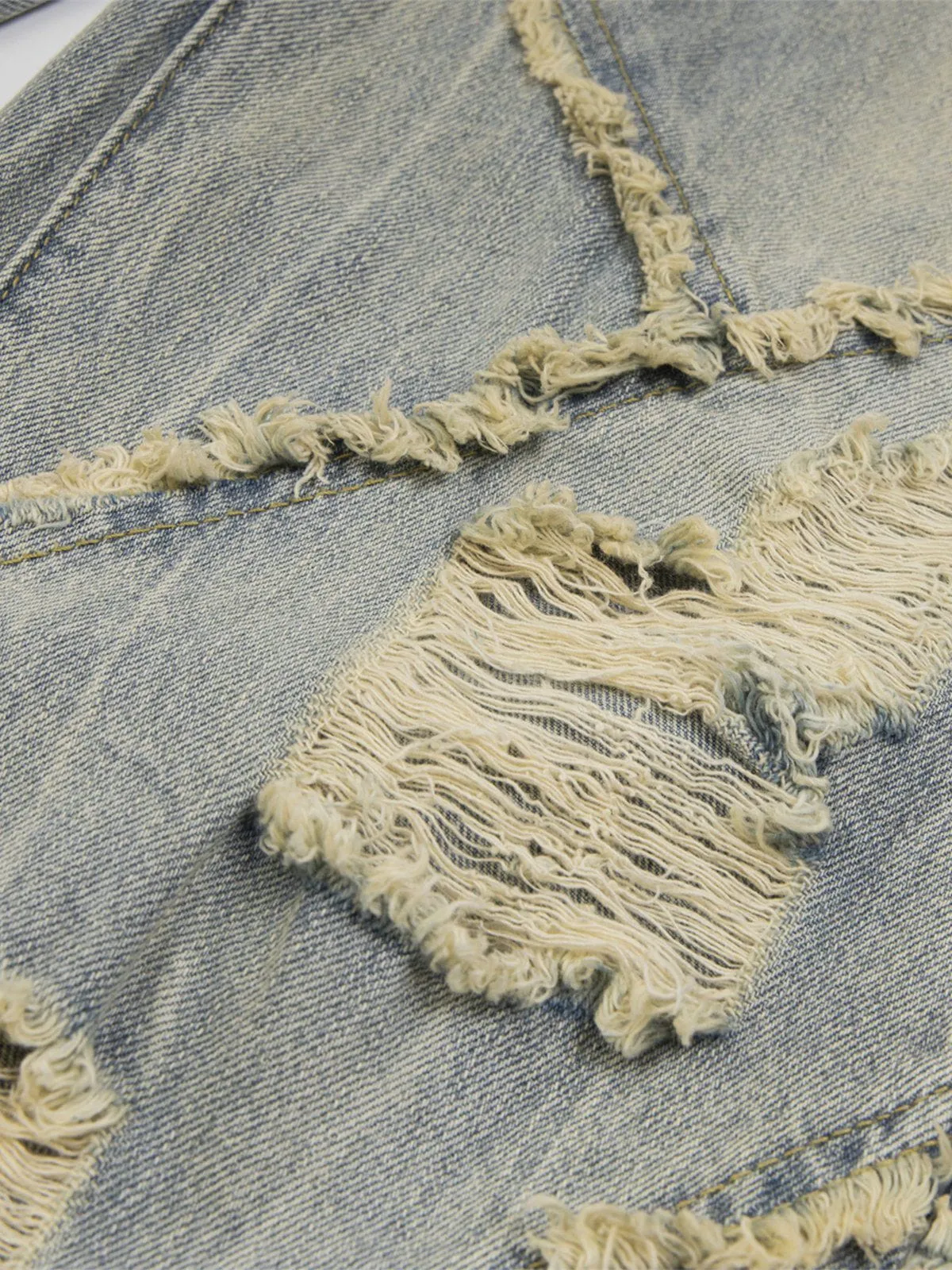 Aelfric Eden Distressed Fringe Loose Jeans