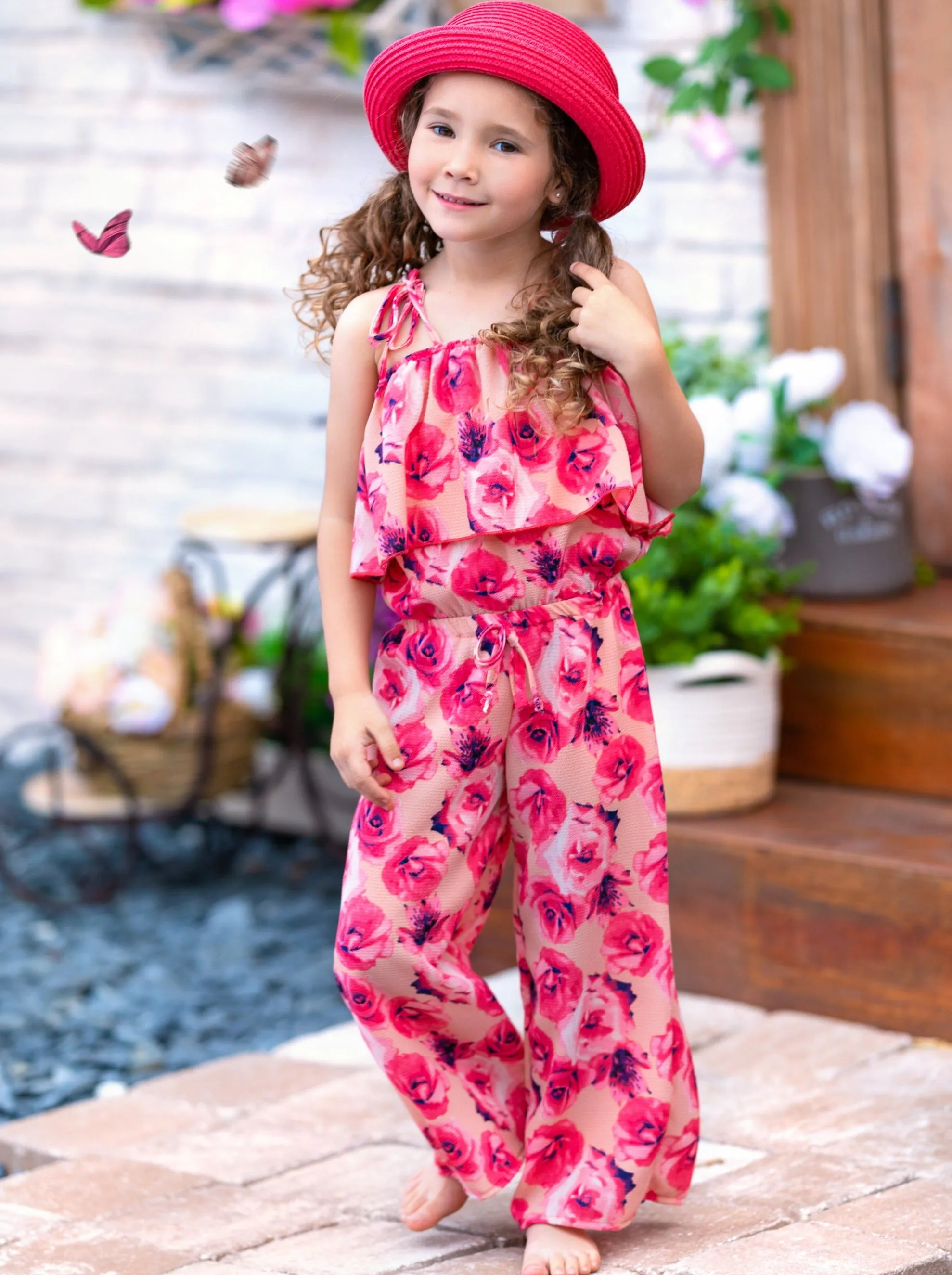 All Rose No Thorn Cold Shoulder Jumpsuit