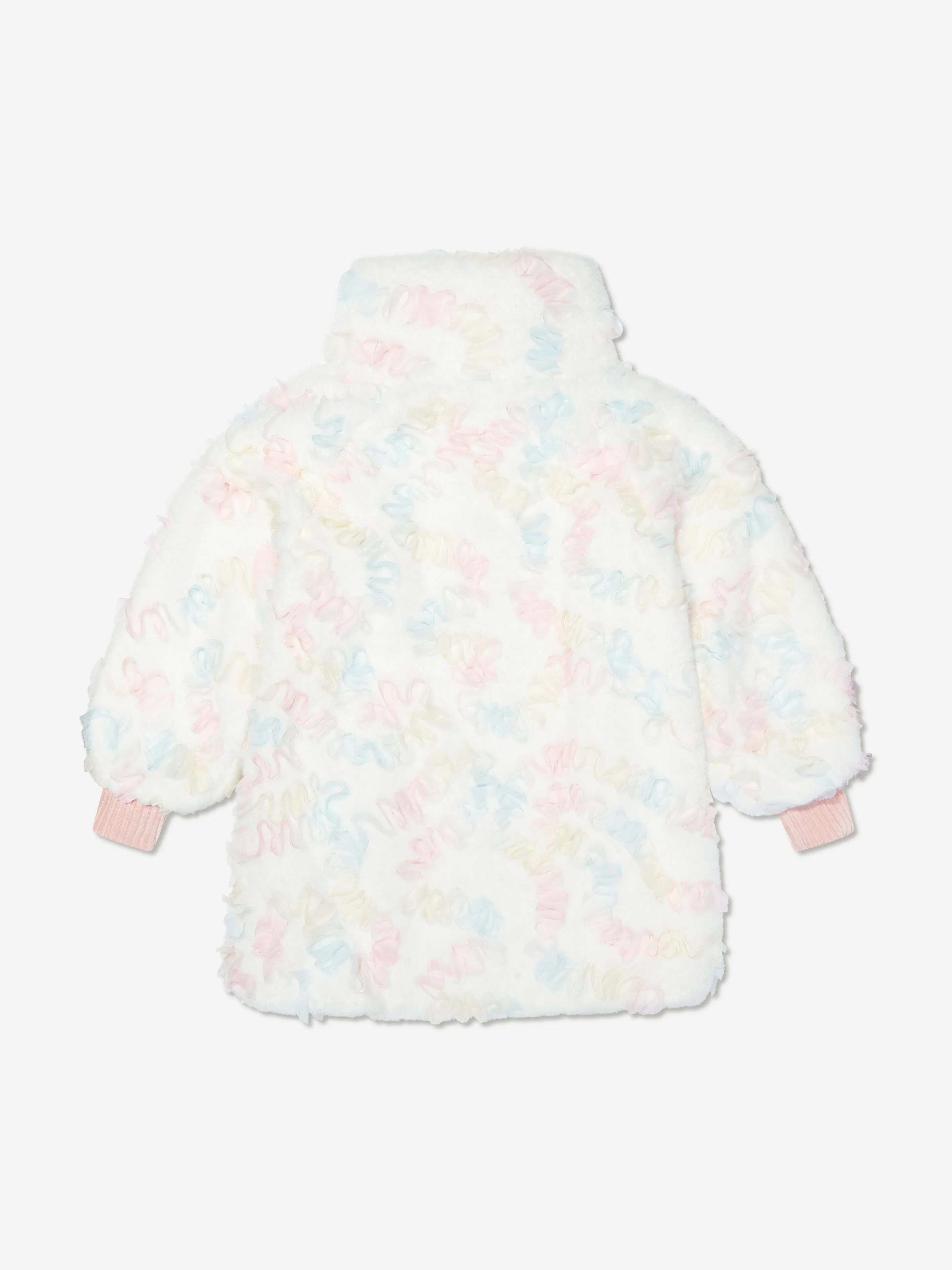 Angels Face Girls Oscars Pastel Fur Jacket in White