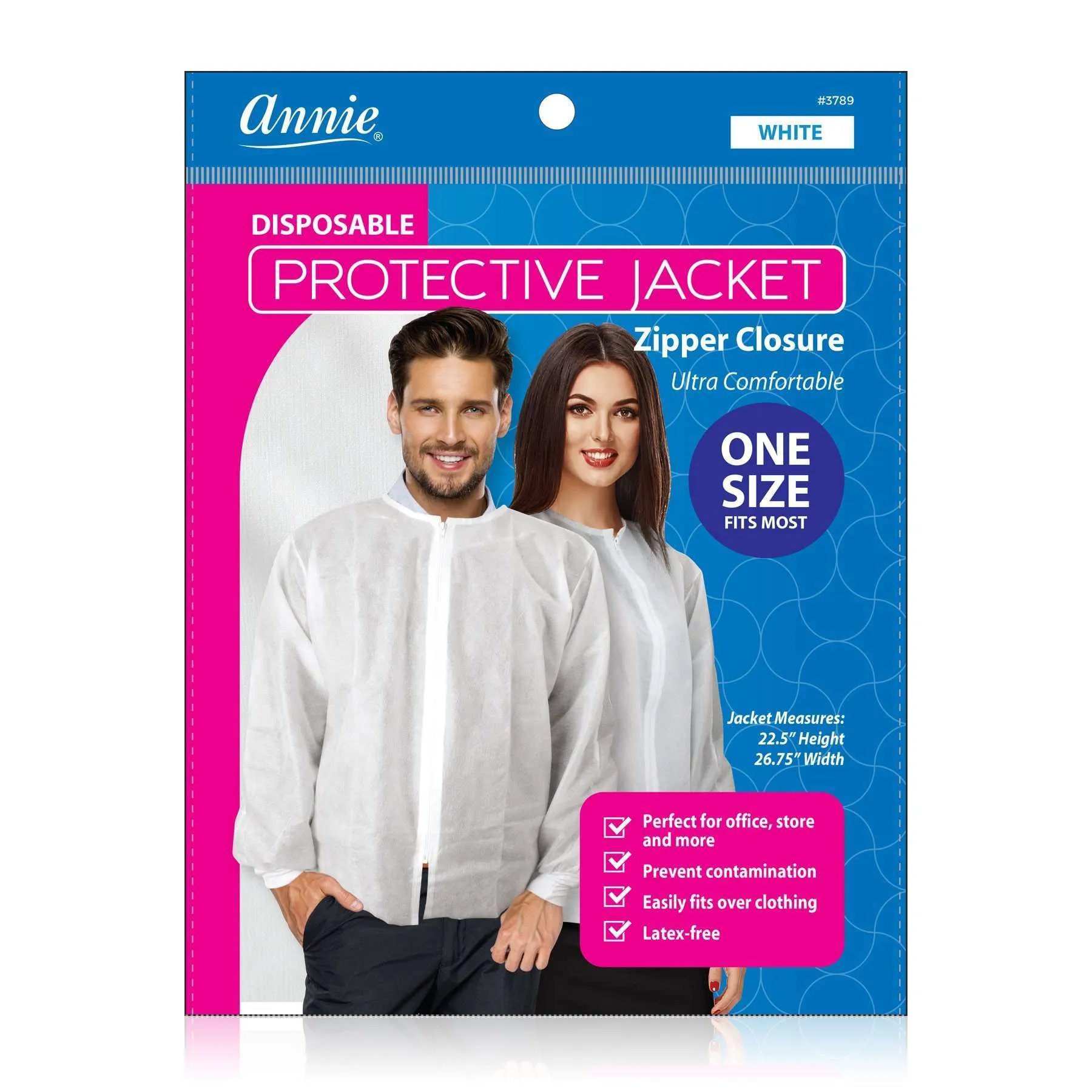 Annie Disposable Protective Jacket w Zipper