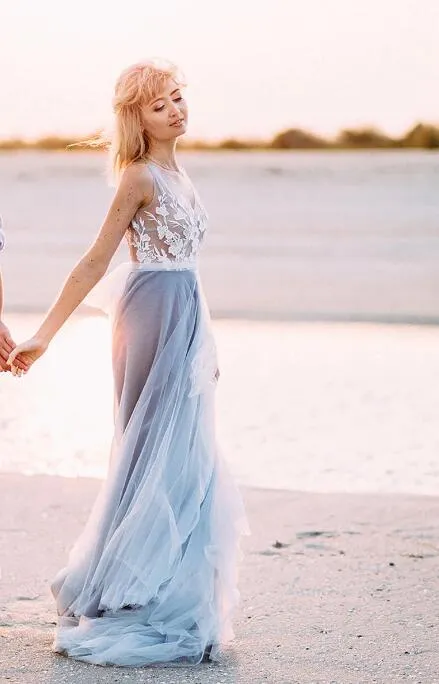 Beach Wedding Dresses,Colored Wedding Dresses,Bridal Dresses PC1090