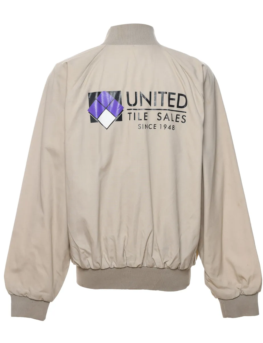 Beige Bomber Jacket - XL