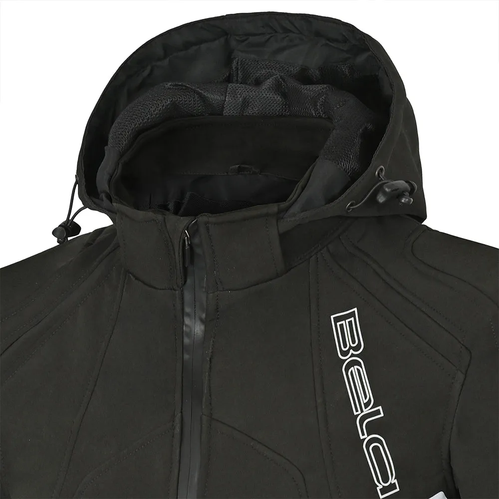 BELA Breeze Softshell Motorbike Riding Hoodie Black Yellow