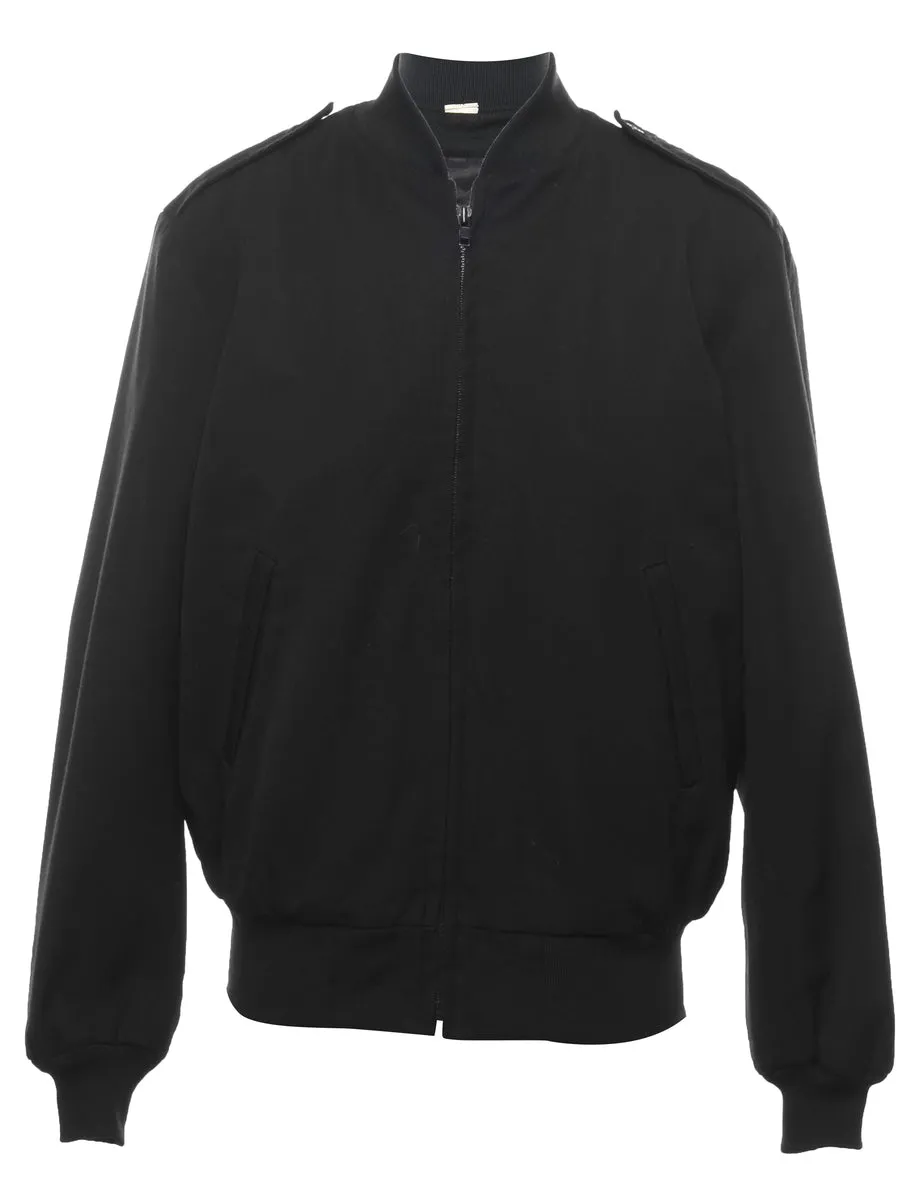 Black Classic Bomber Jacket - L