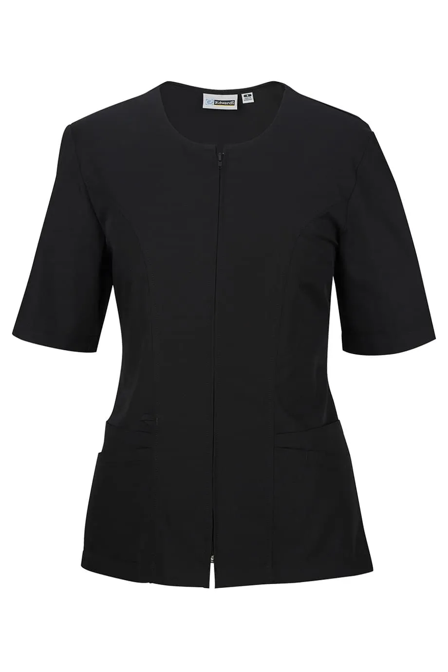 Black Housekeeping Zip Tunic