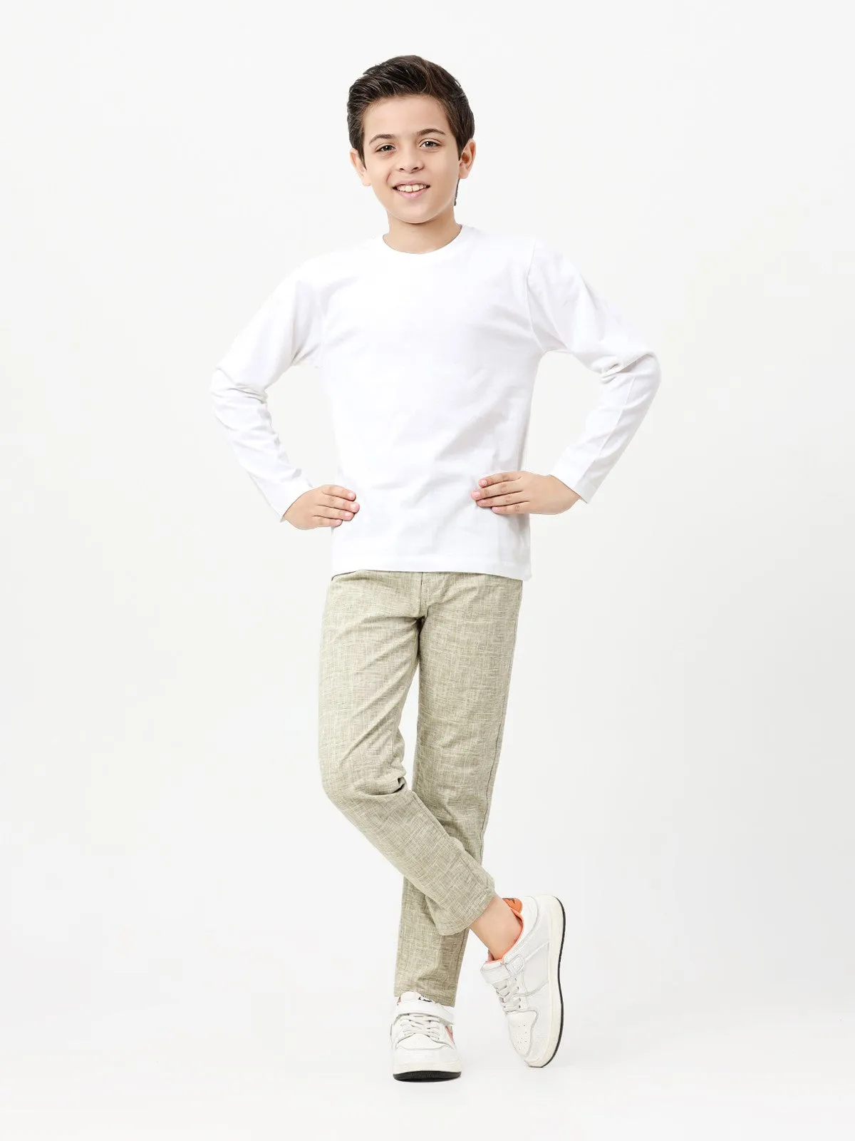 Boy's Light Sage Chino Pant - EBBCP23-024