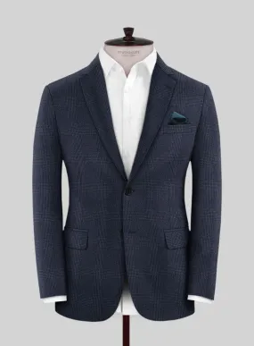 Caccioppoli Calic Glen Blue Wool Jacket