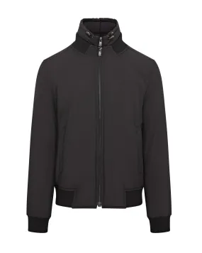 Corneliani TechTouch Bomber With Chest Piece (Black)