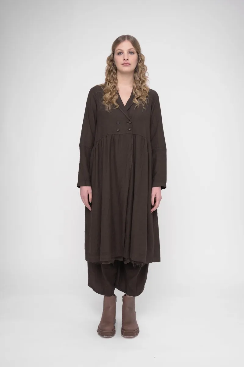 Cotton Linen Overcoat Dress