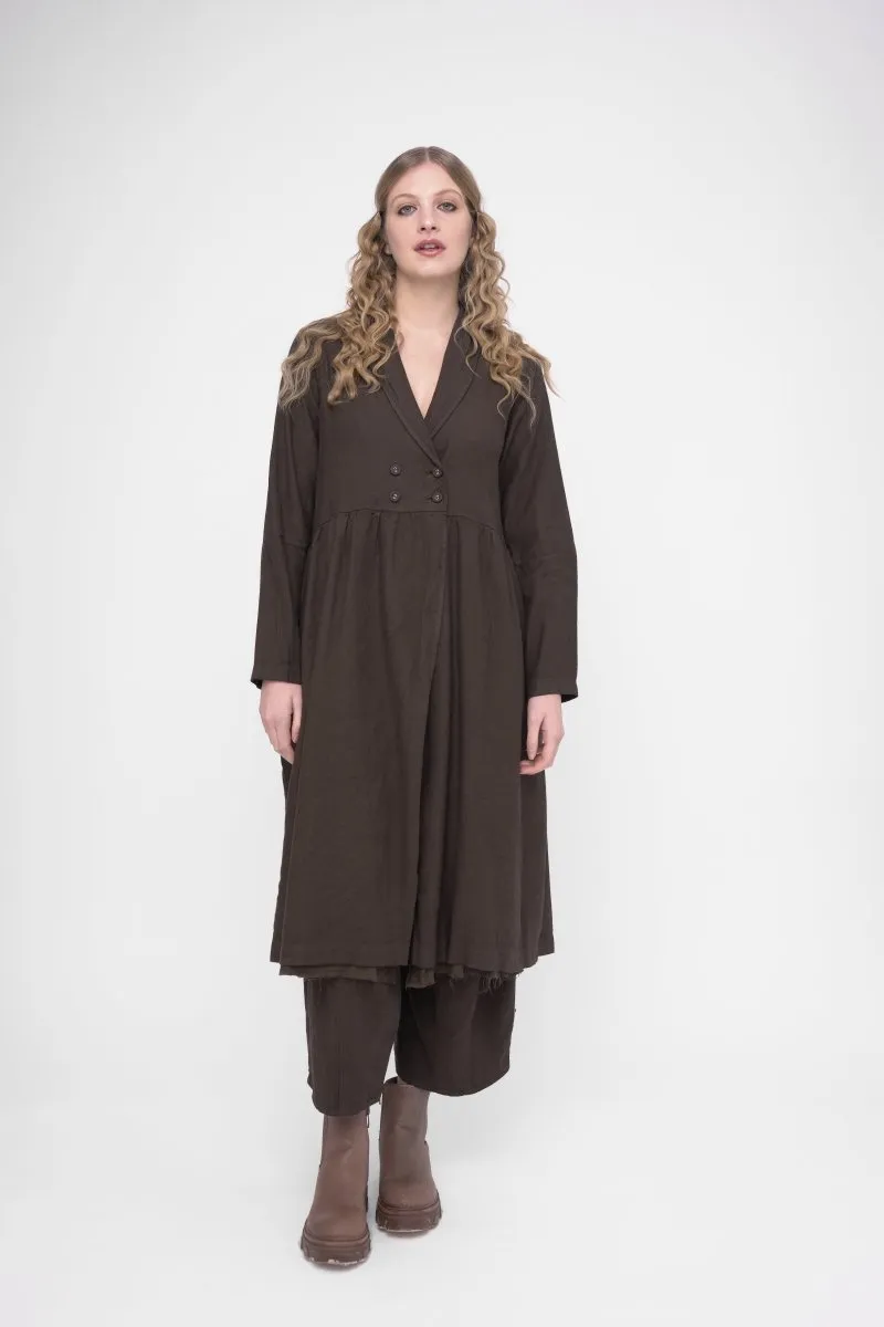 Cotton Linen Overcoat Dress