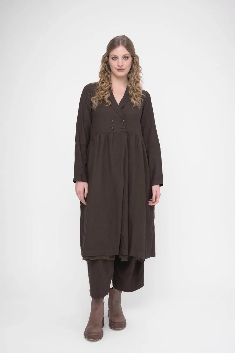 Cotton Linen Overcoat Dress