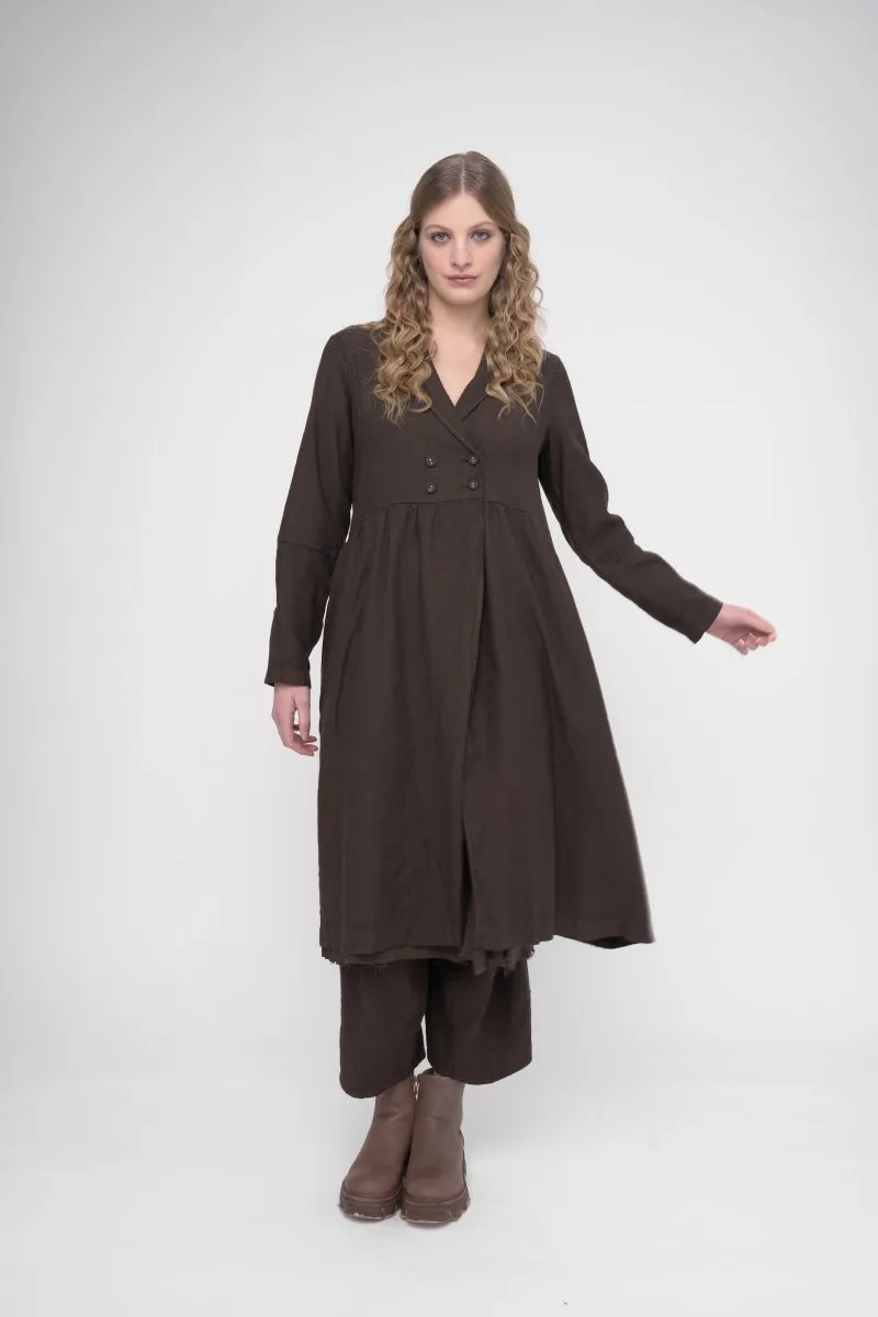 Cotton Linen Overcoat Dress