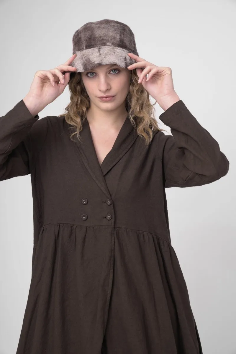 Cotton Linen Overcoat Dress