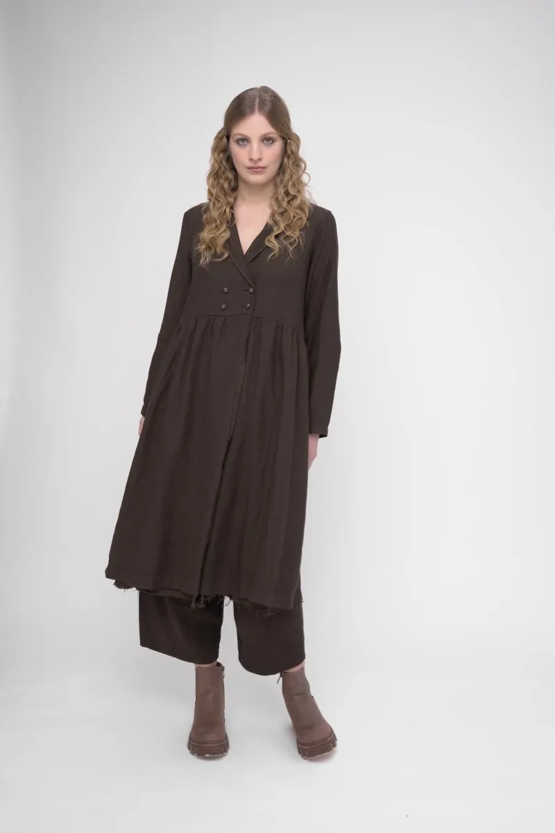 Cotton Linen Overcoat Dress