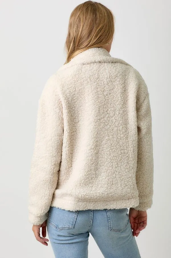 Cream Soda Sherpa Denim Jacket, Final Sale