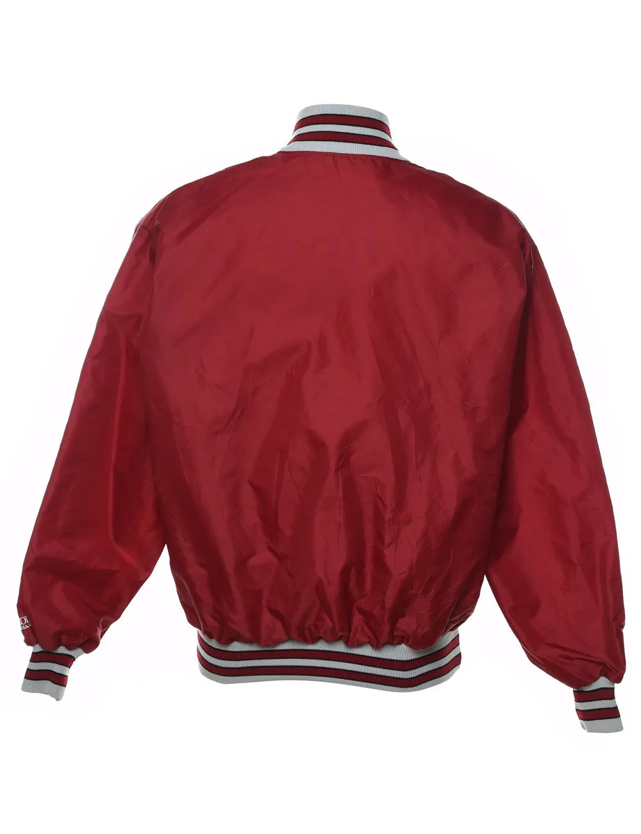 DeLong Maroon & Off-White Vintage Jacket - XL