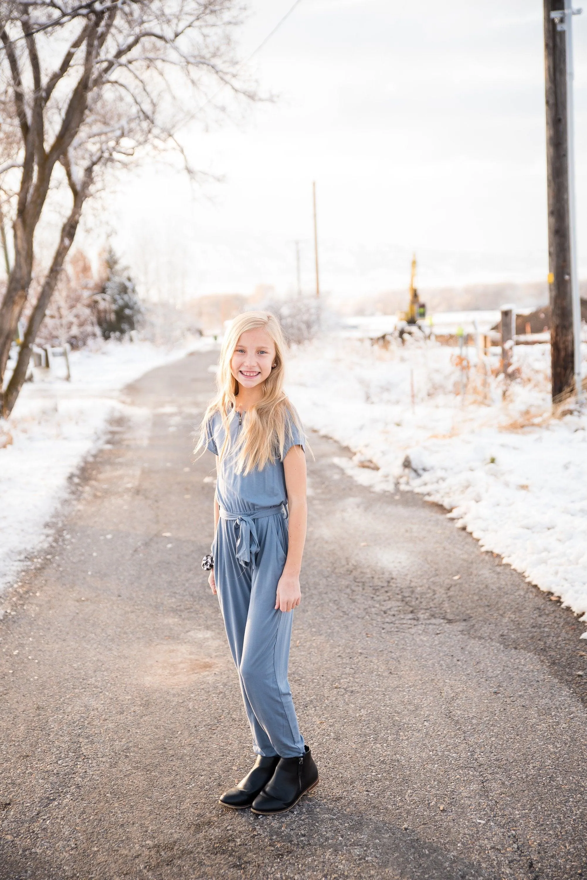 DT Brielle jumpsuit in dusty blue