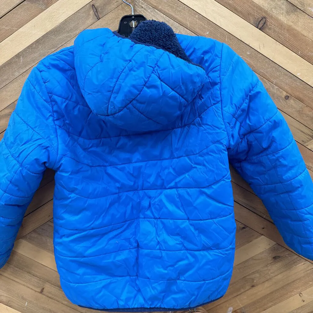 Eddie Bauer Pink Puffer Jacket: Navy Blue -children-10/12