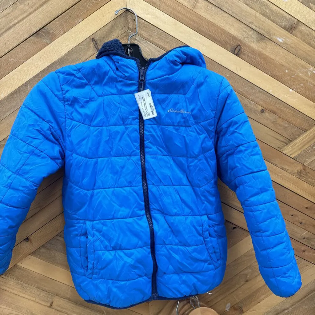 Eddie Bauer Pink Puffer Jacket: Navy Blue -children-10/12