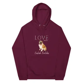 English Bulldog lover eco hoodie