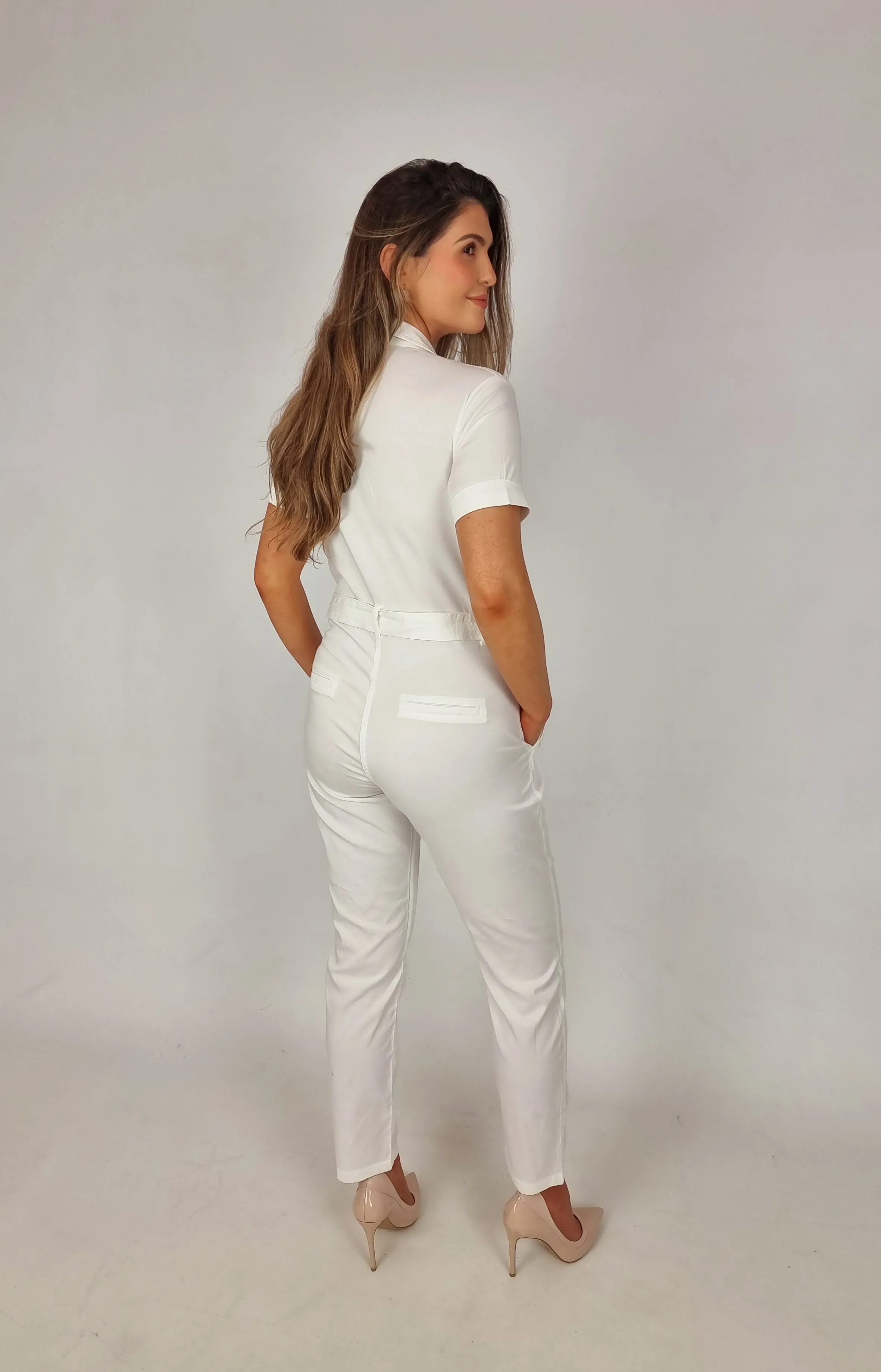 Eva Kayan White Jumpstuit