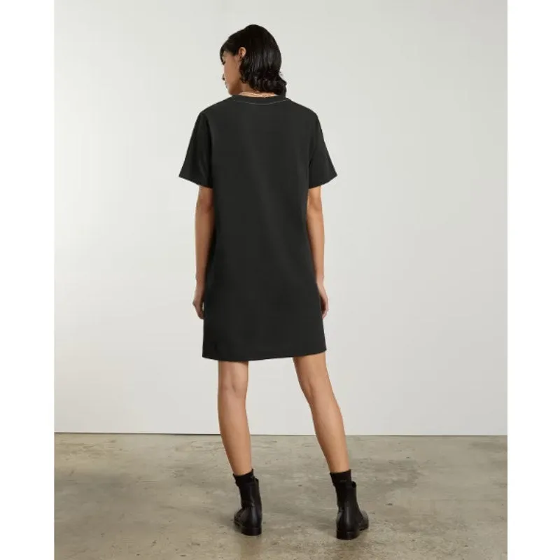 EVERLANE The Organic Cotton Weekend Tee Dress Small Black Short Sleeve