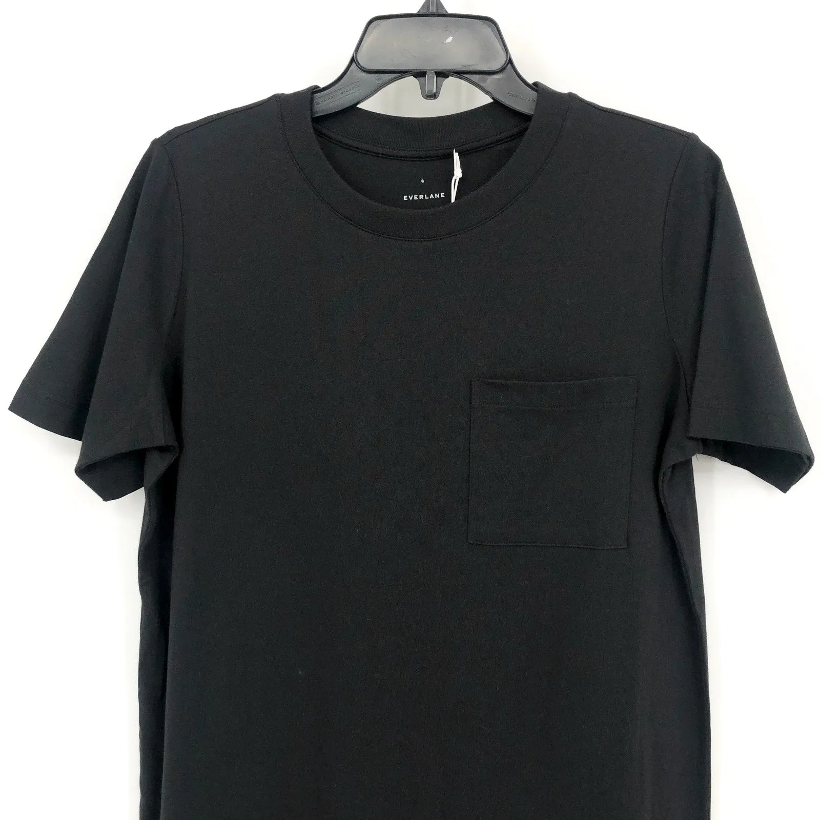 EVERLANE The Organic Cotton Weekend Tee Dress Small Black Short Sleeve