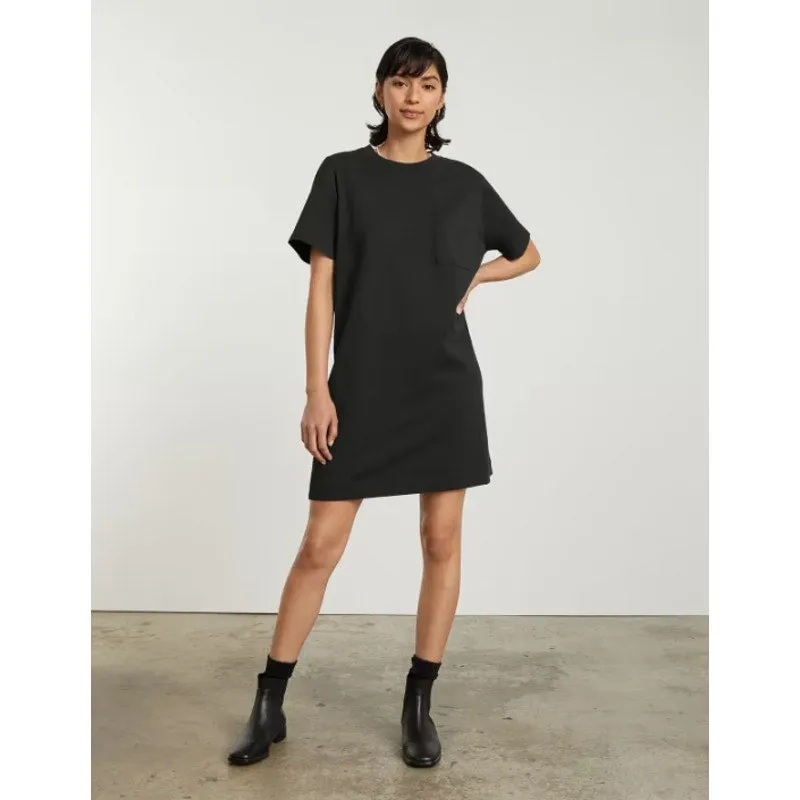 EVERLANE The Organic Cotton Weekend Tee Dress Small Black Short Sleeve