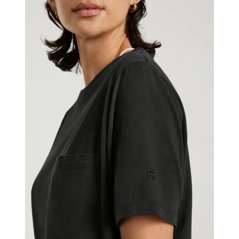 EVERLANE The Organic Cotton Weekend Tee Dress Small Black Short Sleeve