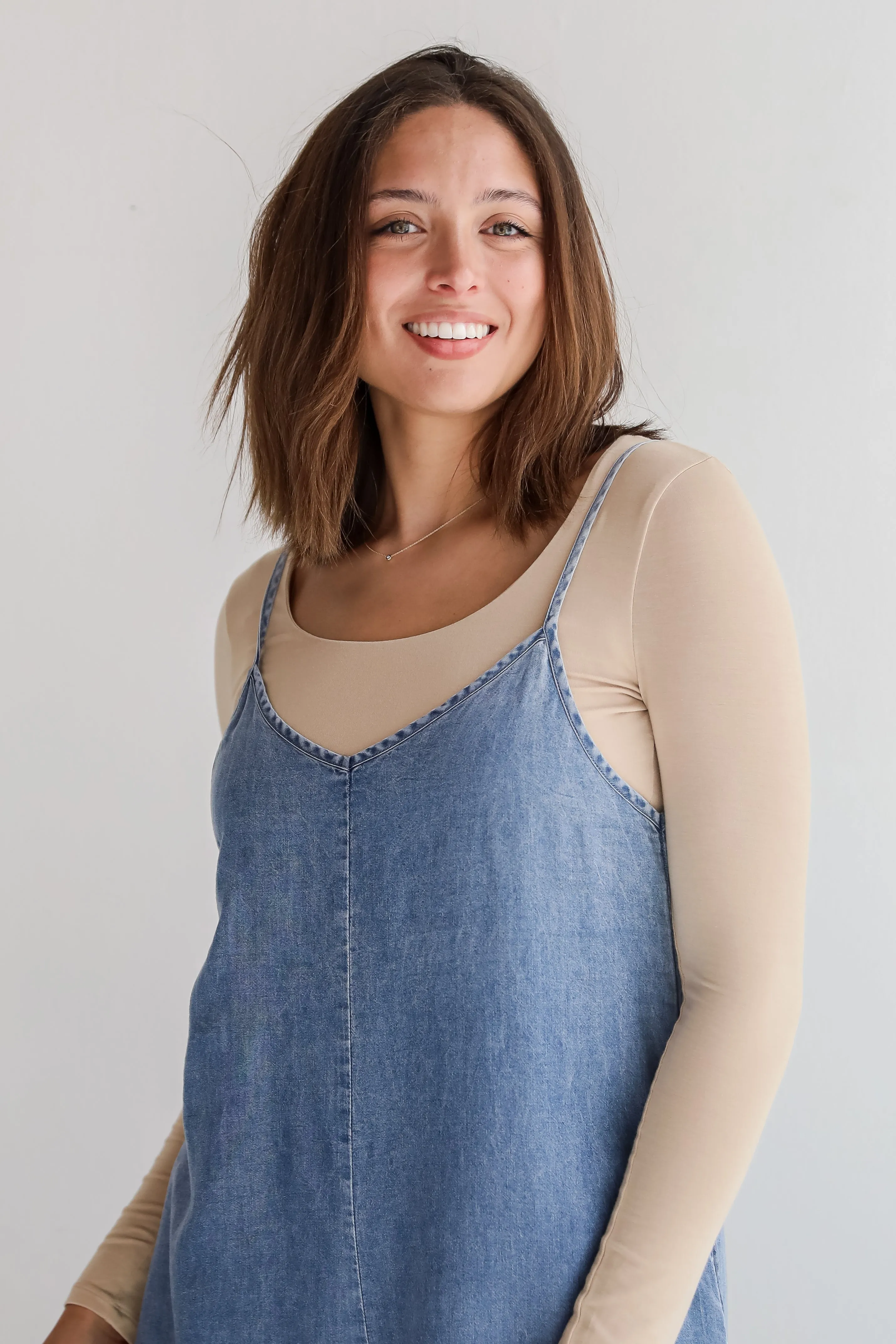 FINAL SALE - Seasoned Chicness Denim Wide Leg Jumpsuit