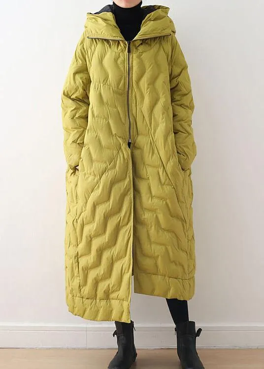 Free Shipping- yellow coat casual hooded women parka overcoat-Limited Stock