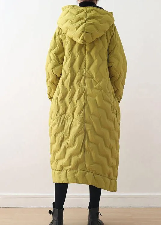 Free Shipping- yellow coat casual hooded women parka overcoat-Limited Stock