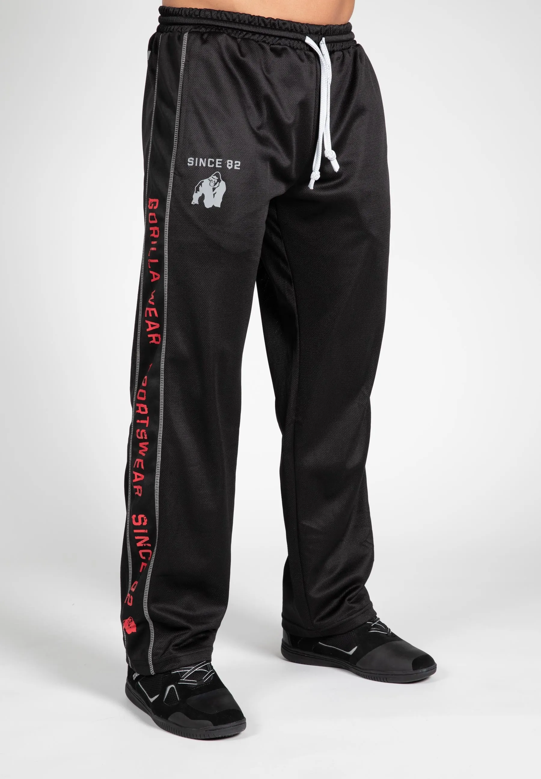 Functional Mesh Pants - Black/Red