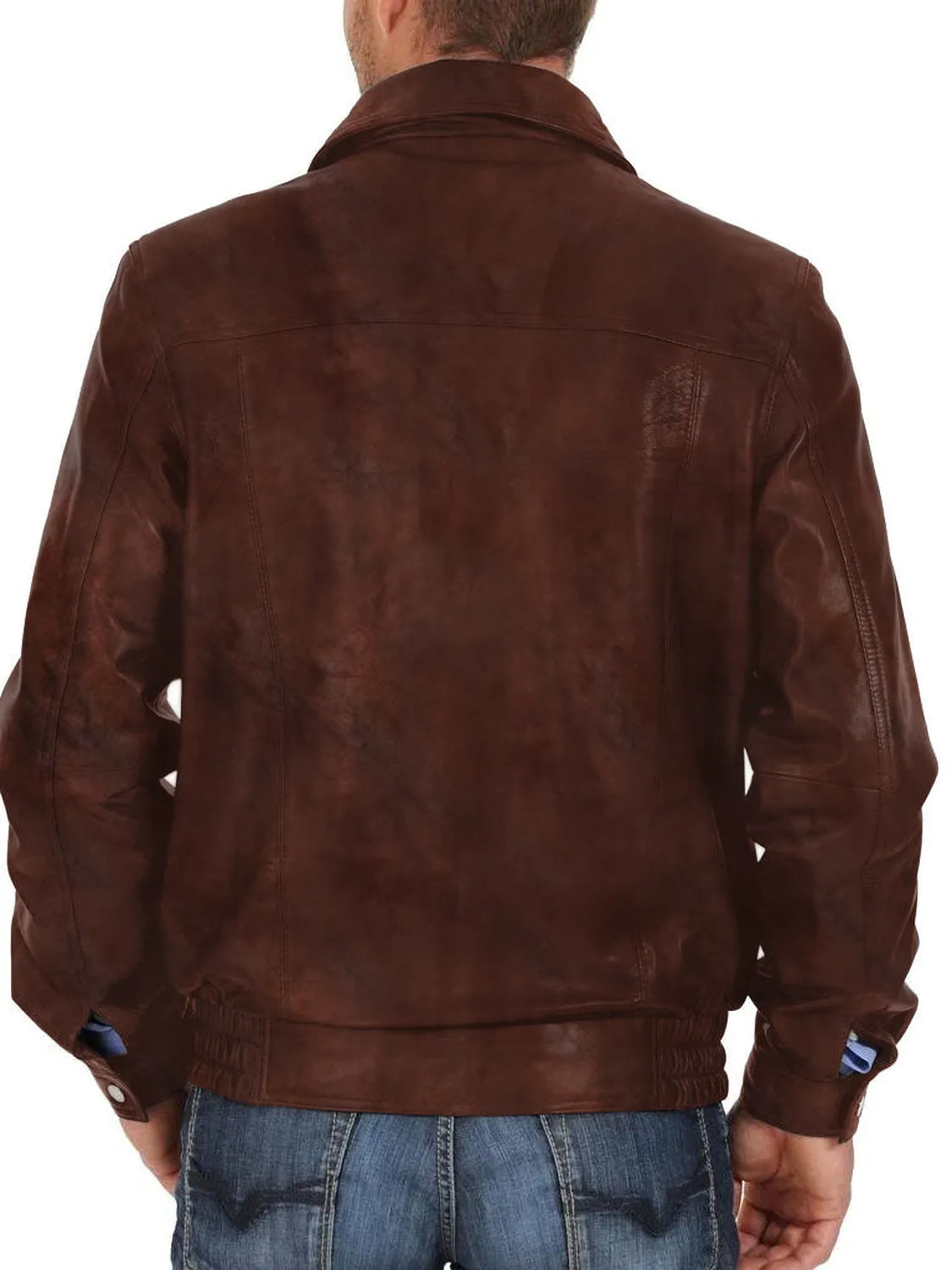 Galaxyx Red Bomber Leather Jacket