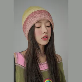 Gradient Knit Beanie Hat