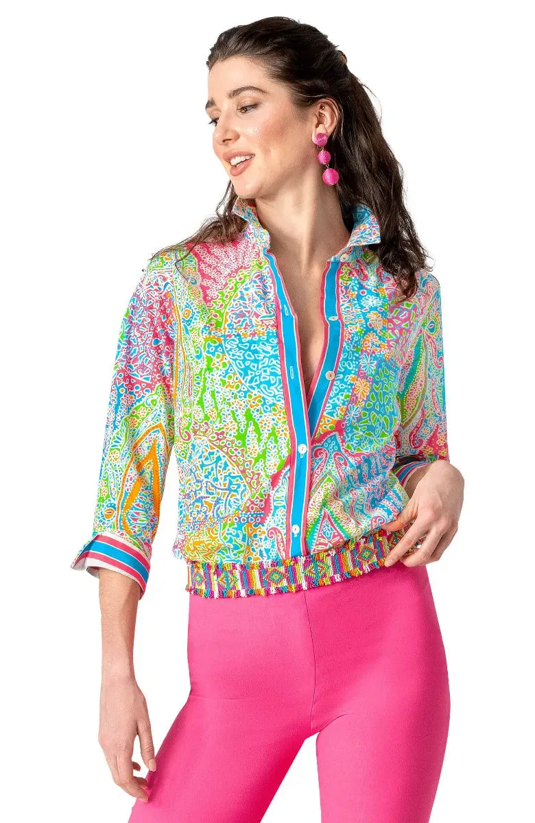 Gretchen Scott | Cotton Boyfriend Shirt | Women's | Brights Grand Bazaar