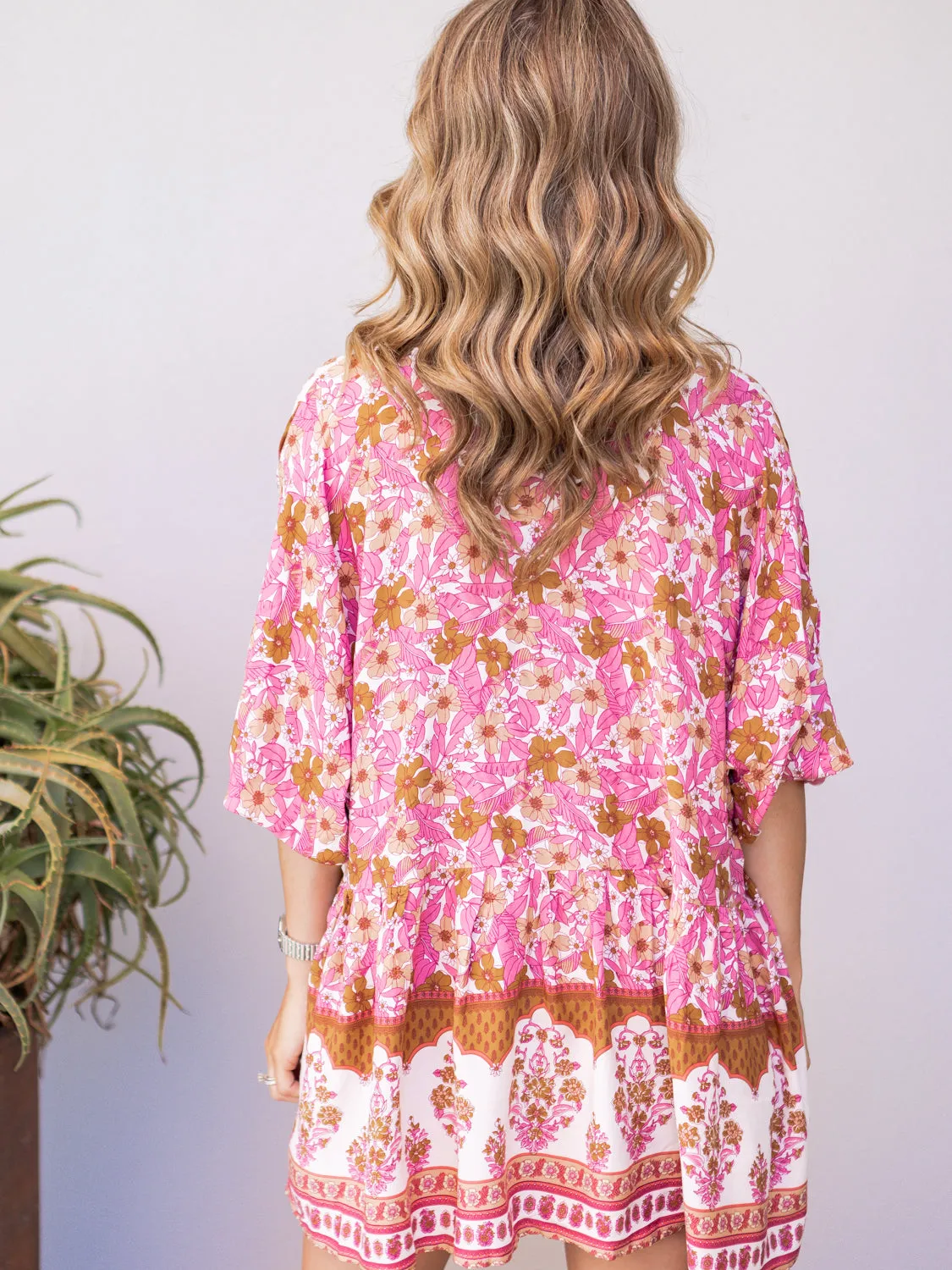 Hermione Top - Pink Floral