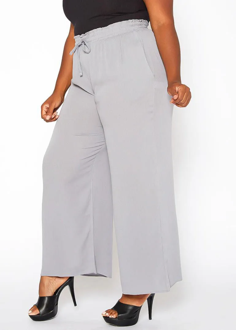 Hi Curvy Plus Size Women High Waist Palazzo Pants