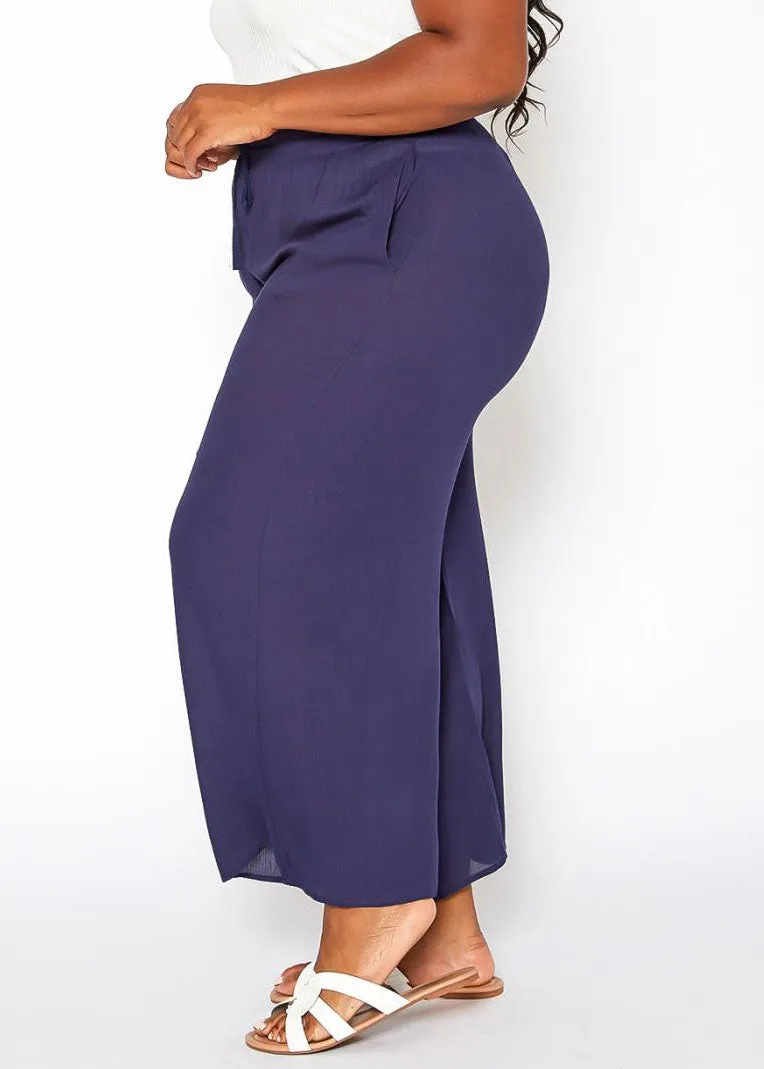 Hi Curvy Plus Size Women High Waist Palazzo Pants