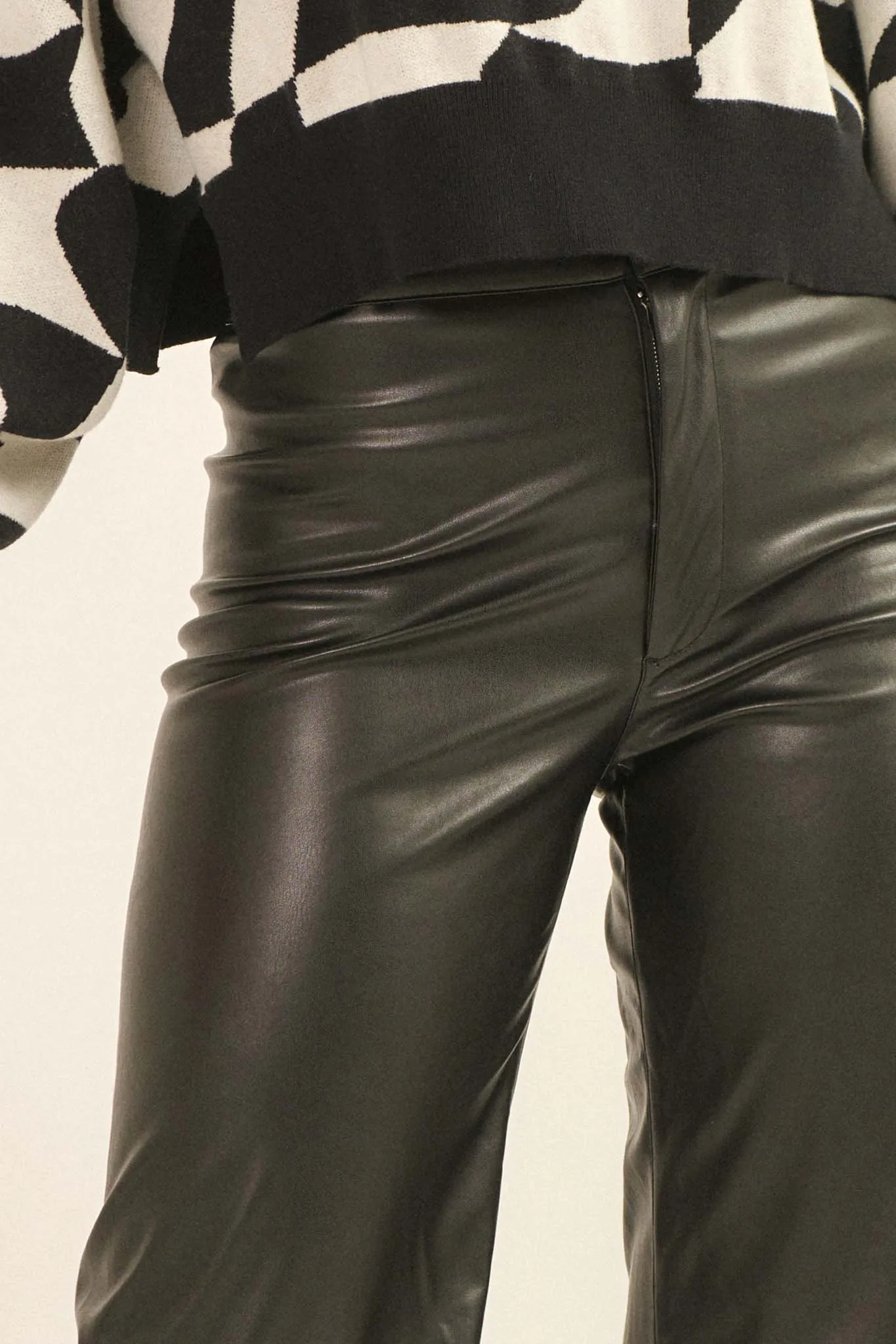 Hide and Sleek Vegan Leather High-Waist Pants