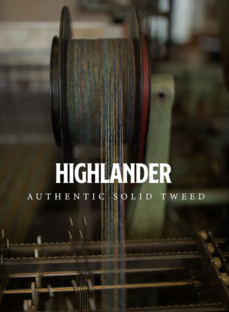 Highlander Heavy Wine Herringbone Tweed Jacket