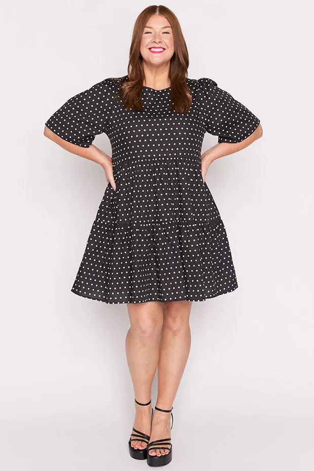 Isadora Black Spot Dress