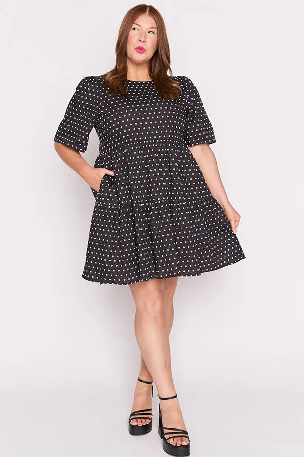 Isadora Black Spot Dress